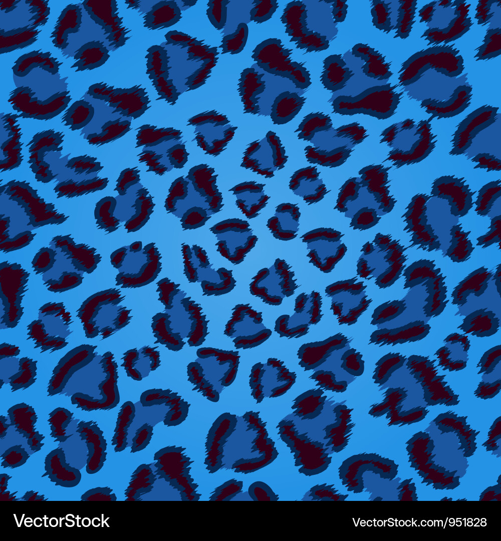 Blue Leopard Texture Pattern vector image