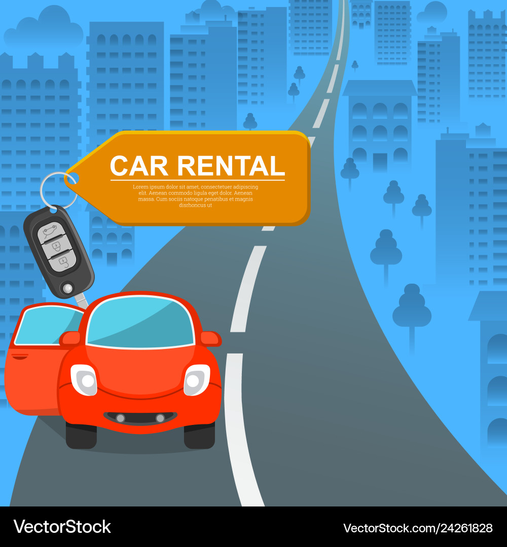 Car rental Royalty Free Vector Image - VectorStock