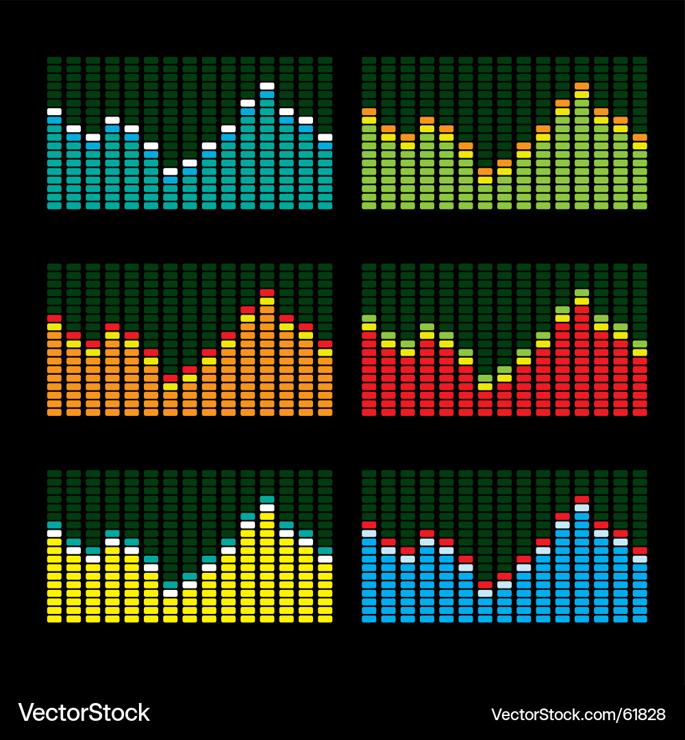 Colorful Equalizer Patterns vector image