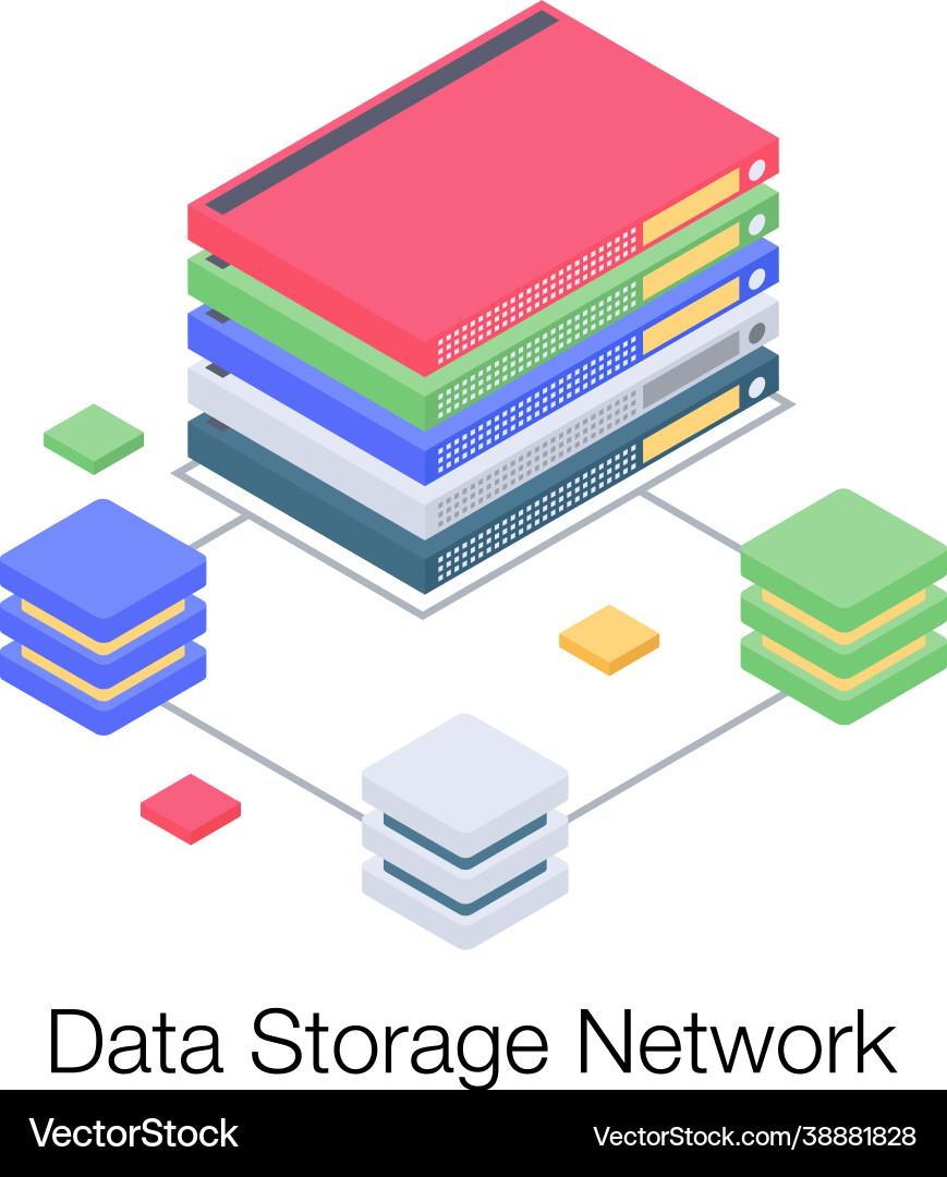 Database network vector image