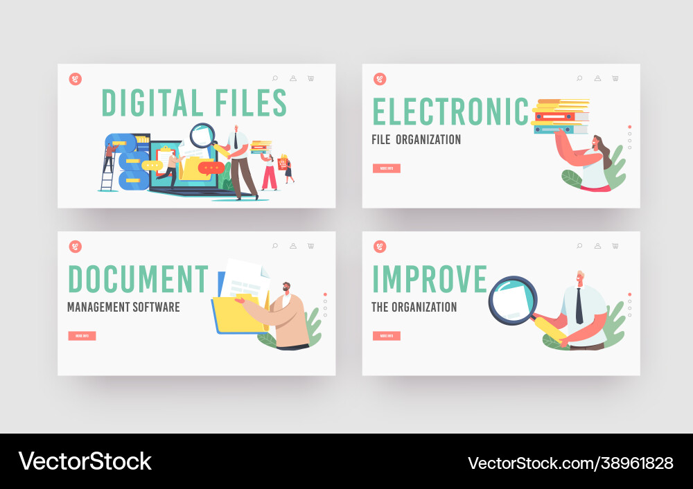 Digital files electronic docs organization Digital files electronic docs organization vector image