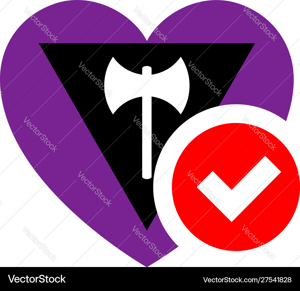Flag in heart shape for your design vector image