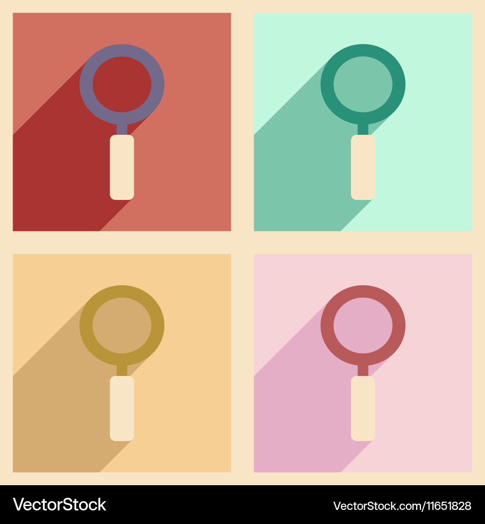 Flat with shadow concept and mobile application vector image