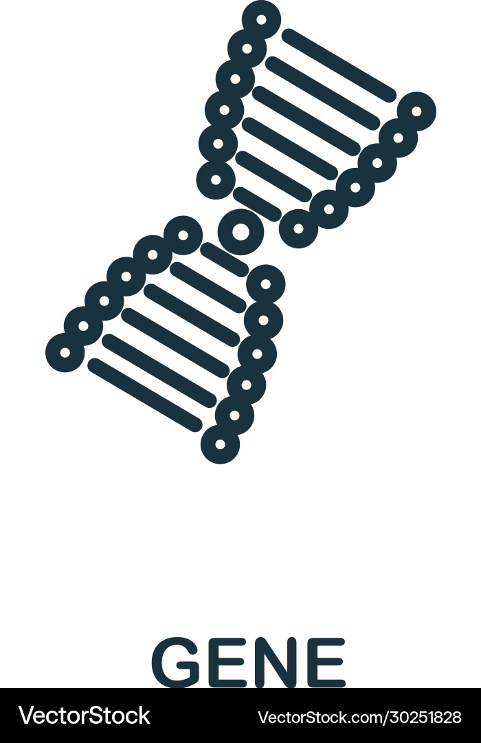 Gene icon simple line element from biotechnology Gene icon simple line element from biotechnology Vector Image