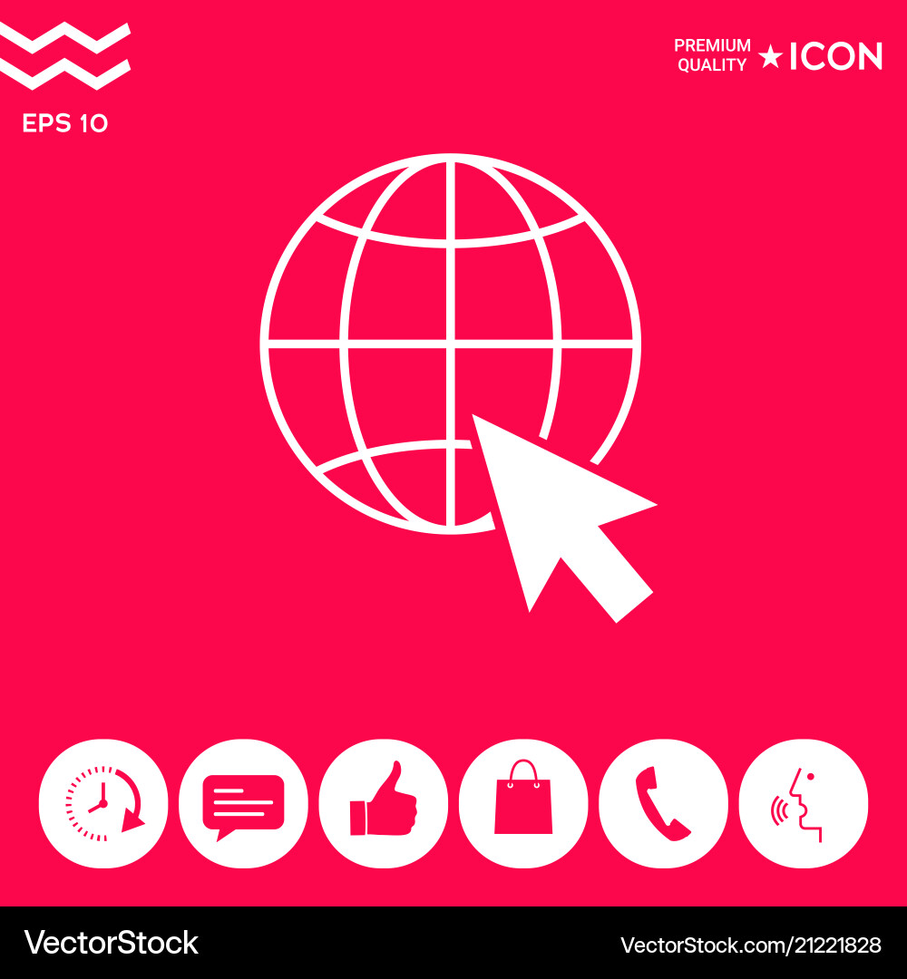 Go to web internet icon Go to web internet icon vector image