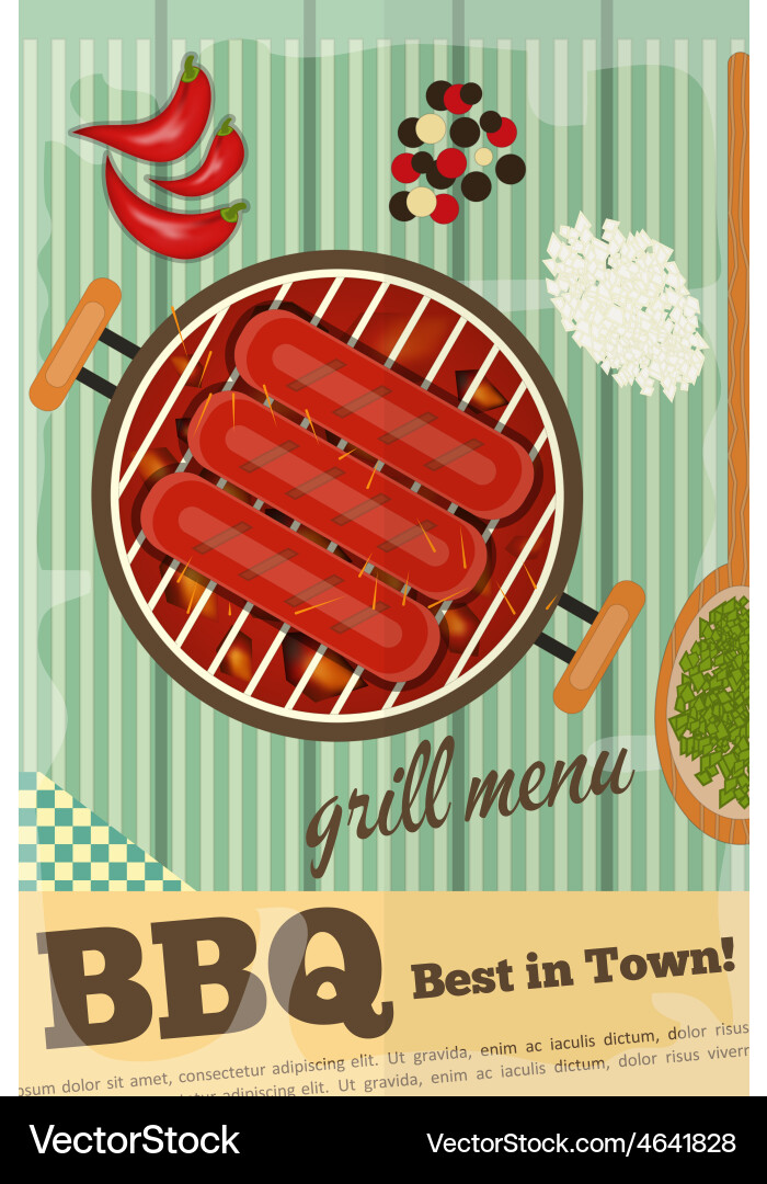 Grill menu Royalty Free Vector Image - VectorStock