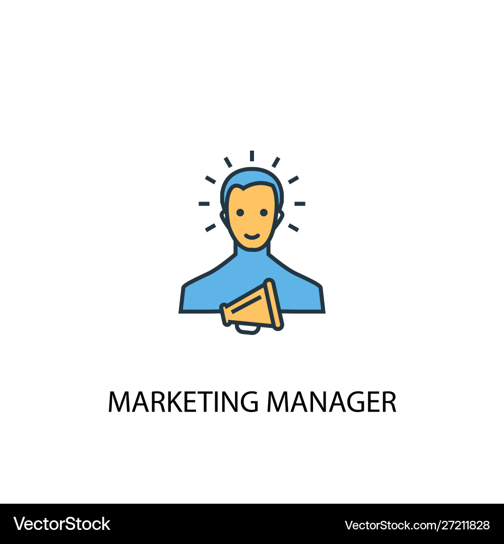 Marketing Manager Konzept 2 farbige Ikone einfach Marketing Manager Konzept 2 farbige Ikone einfach vektorbild