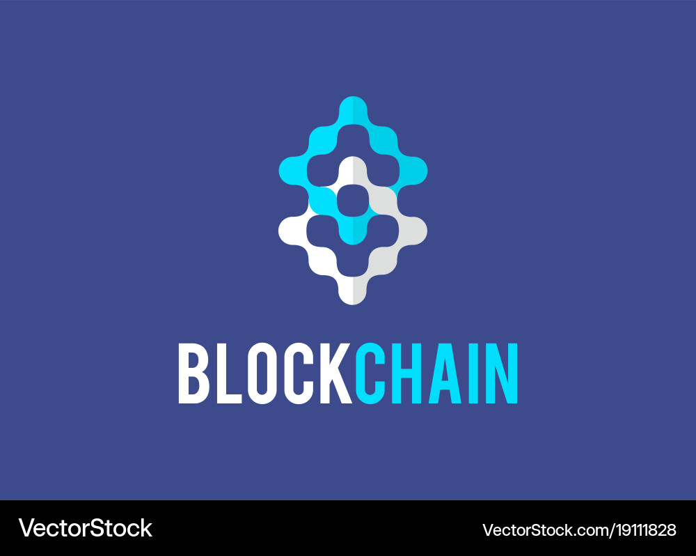 Modern Fintech Blockchain Logo – Royalty-Free Vector | VectorStock