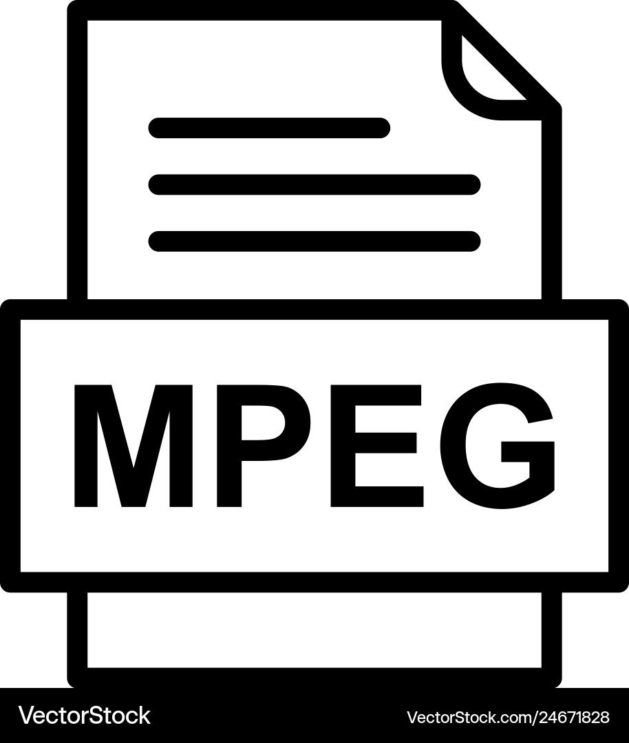 Mpeg file document icon Vector Image