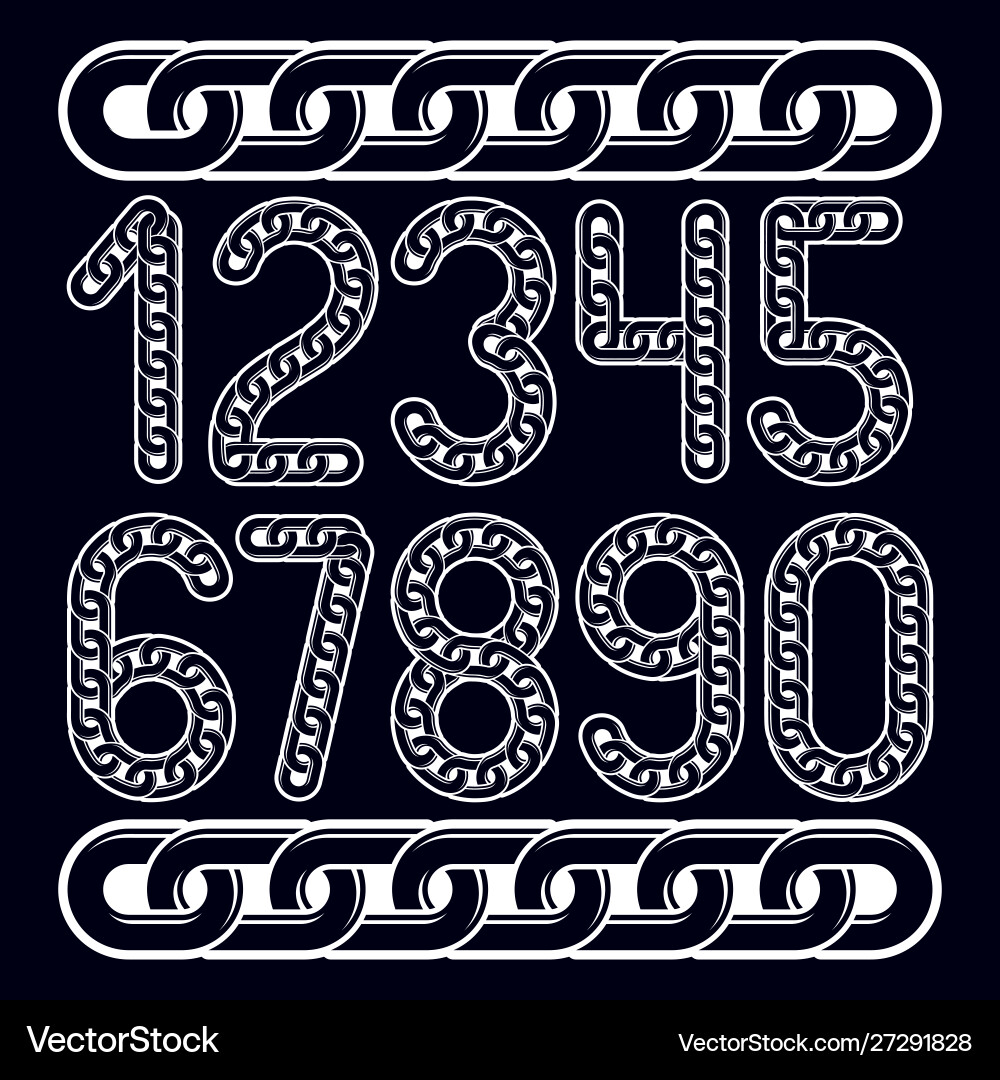 Numbers modern numerals set created using Numbers modern numerals set created using vector image