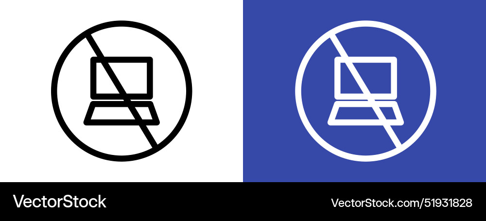 Restrict computer use with this no sign Restrict computer use with this no sign Vector Image