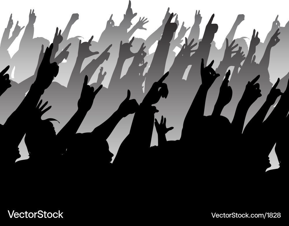 Rock crowd Royalty Free Vector Image - VectorStock