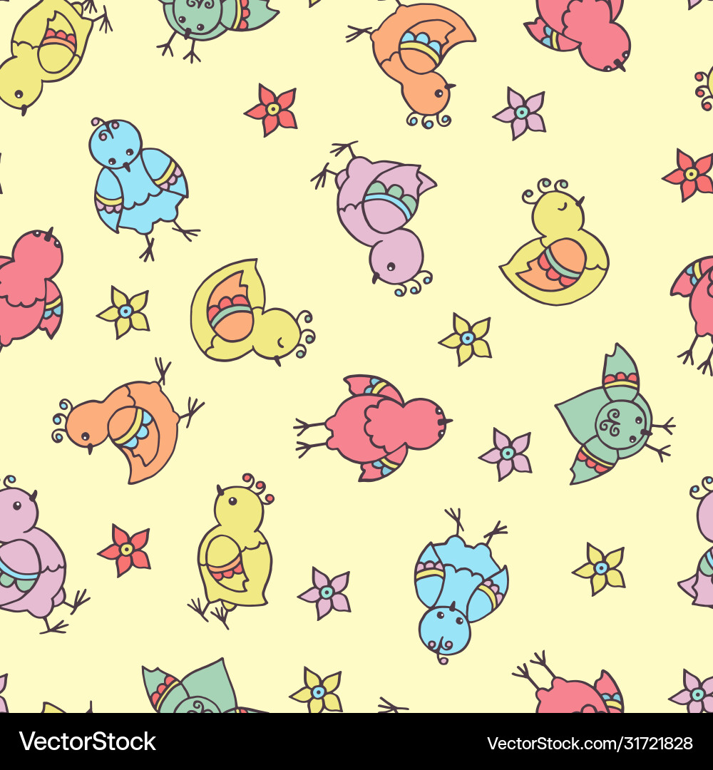 Seamless pattern with abstract bright Vector Image