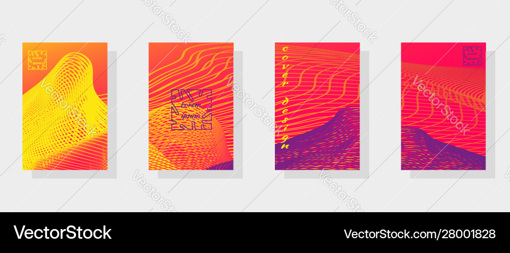 Set banner templates with abstract outer space vector image