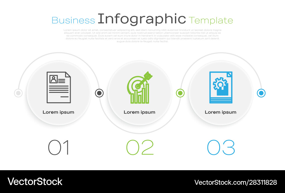 Set line resume target with graph chart Set line resume target with graph chart vector image