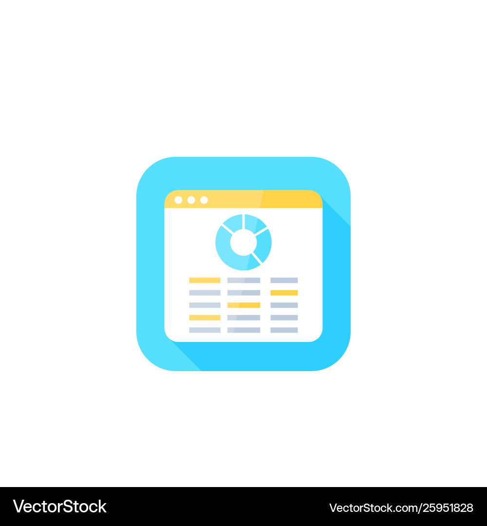 Spreadsheet Data Icon vector image