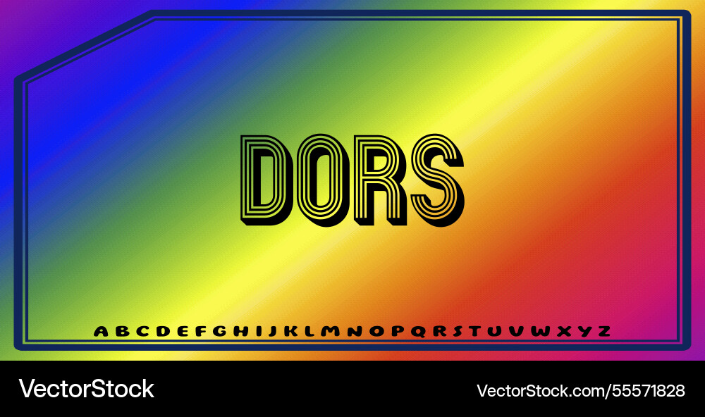 Text effects with editable colors and abstract Vector Image