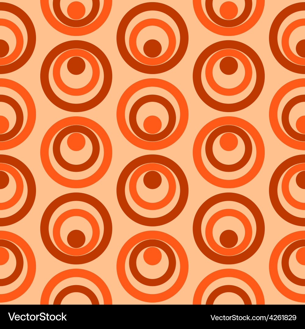 Abstract colorful retro circles seamless pattern vector image