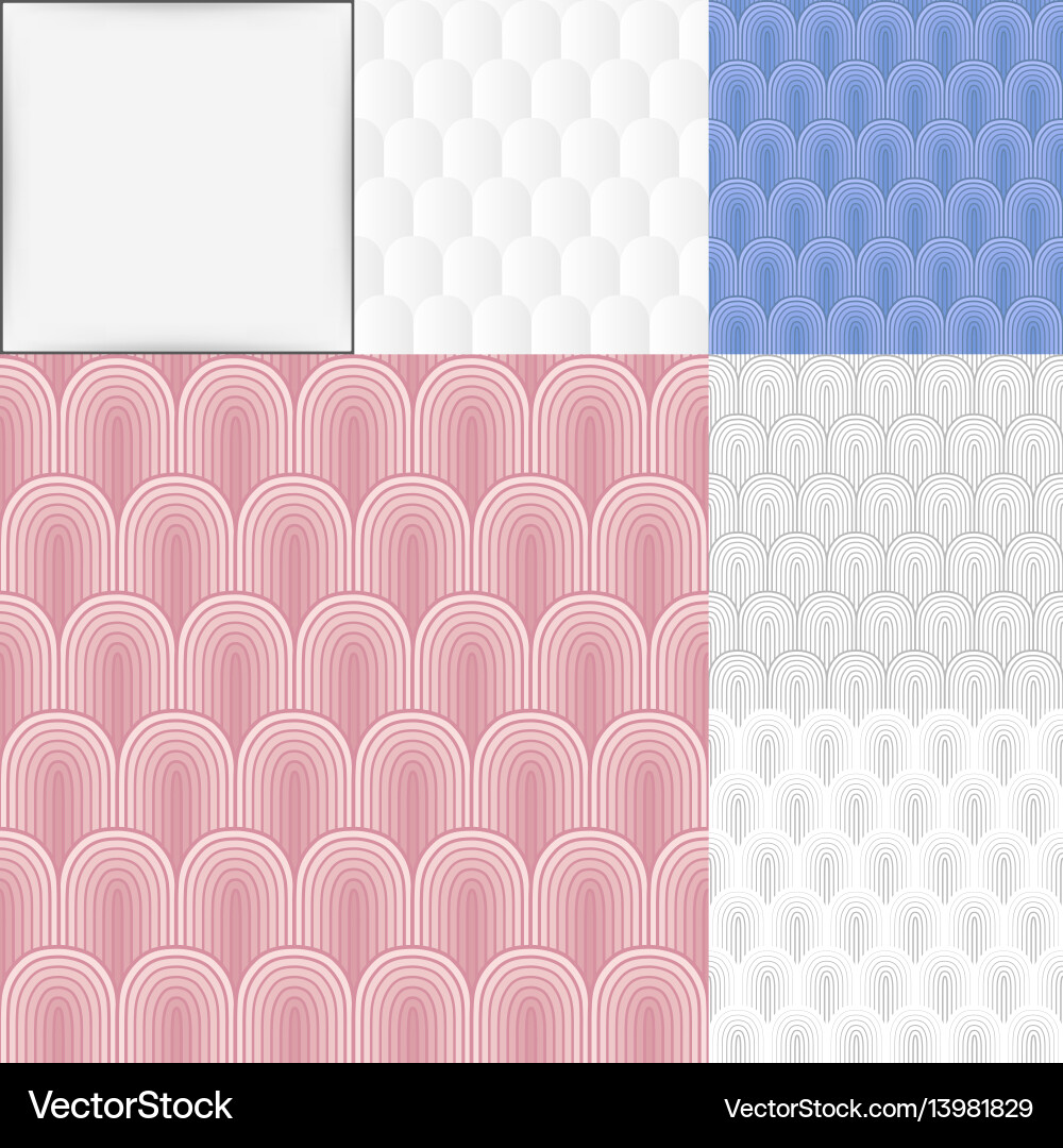 Abstract Seamless Pattern Tile Set Vector Image