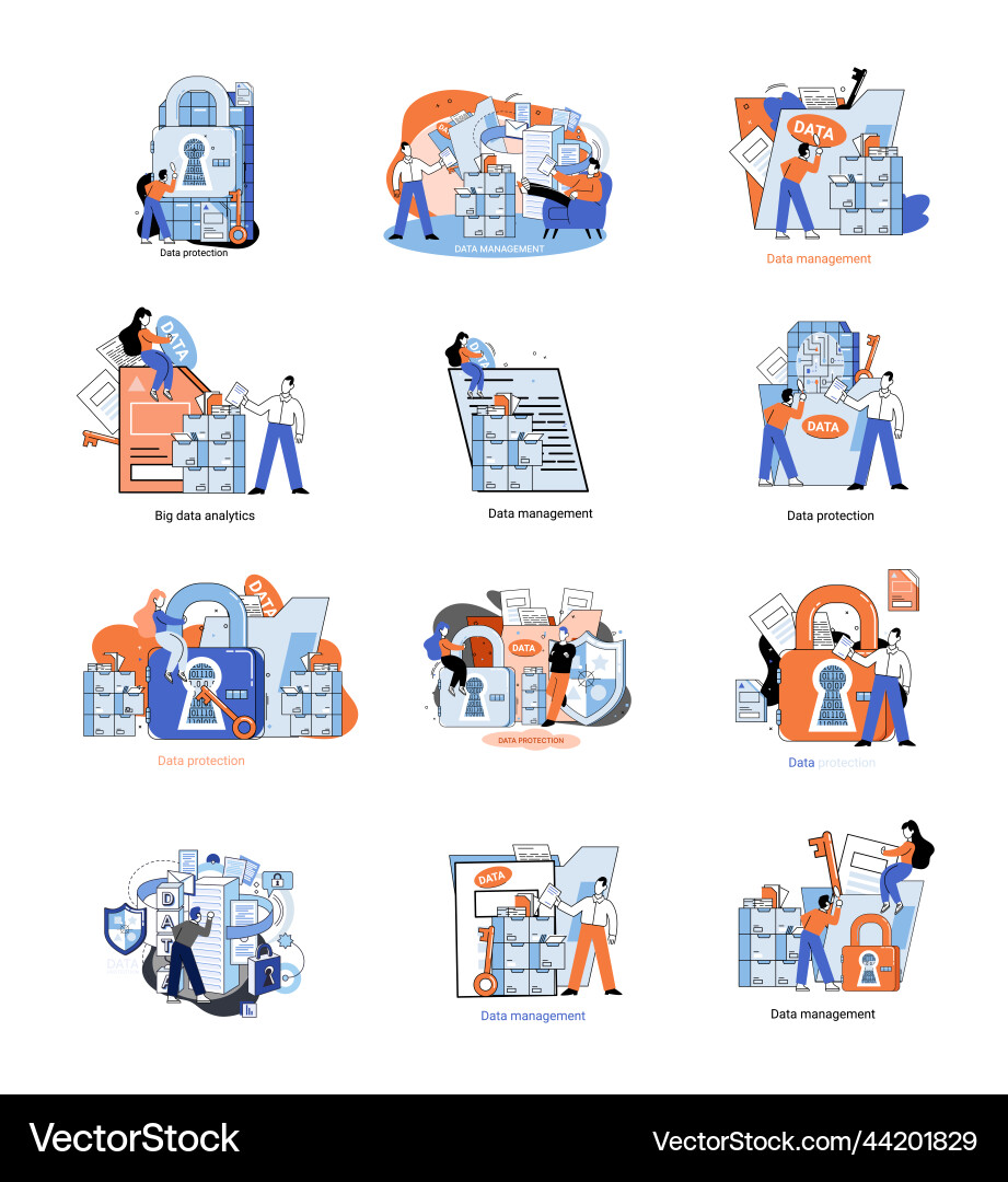 Big data analytics platform management Big data analytics platform management vector image