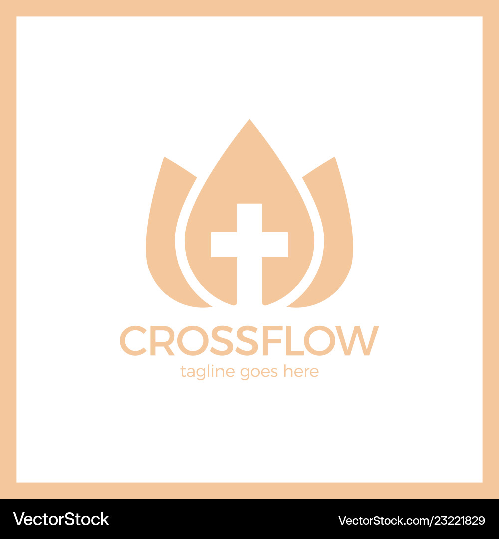 Blumenkreuz Logo - Kirche Blumenkreuz Logo - Kirche vektorbild