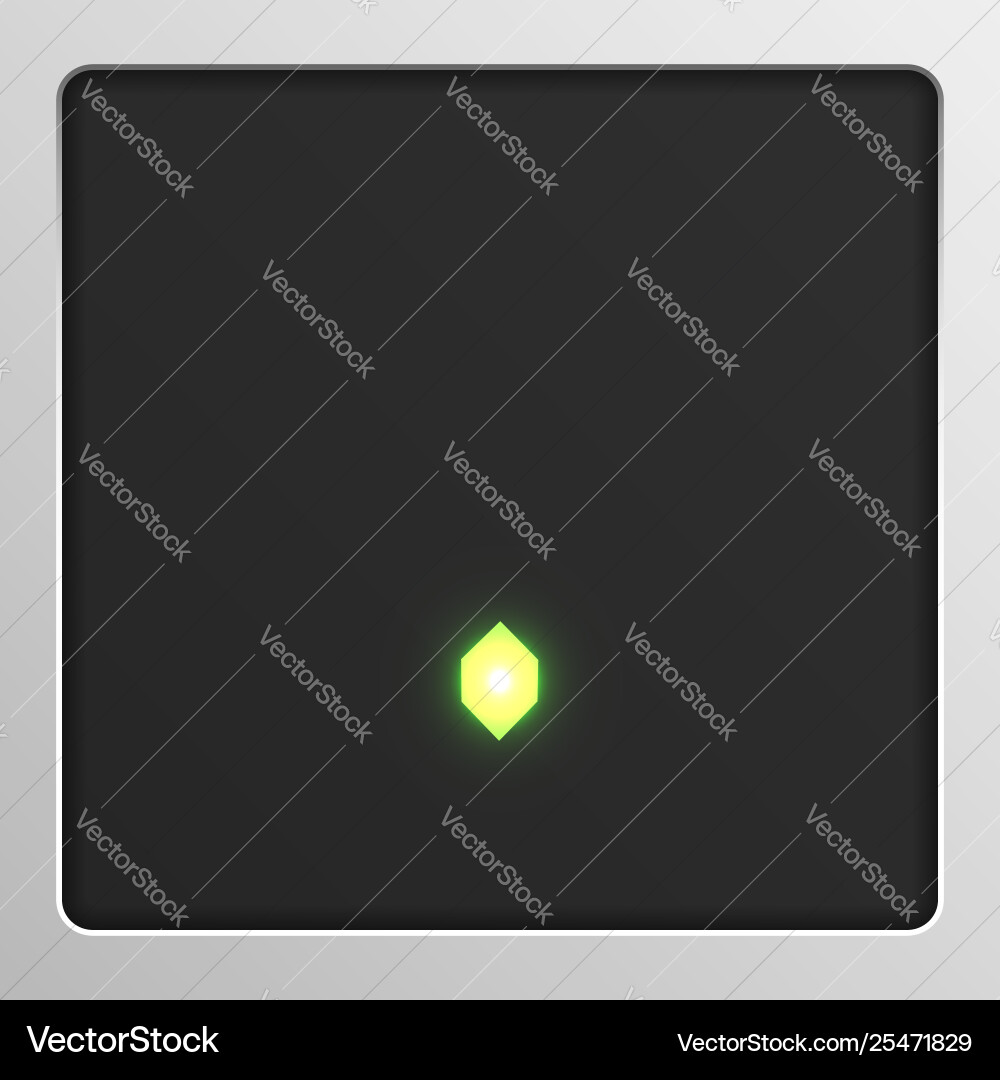 Digital character set typeface on a screen vector image
