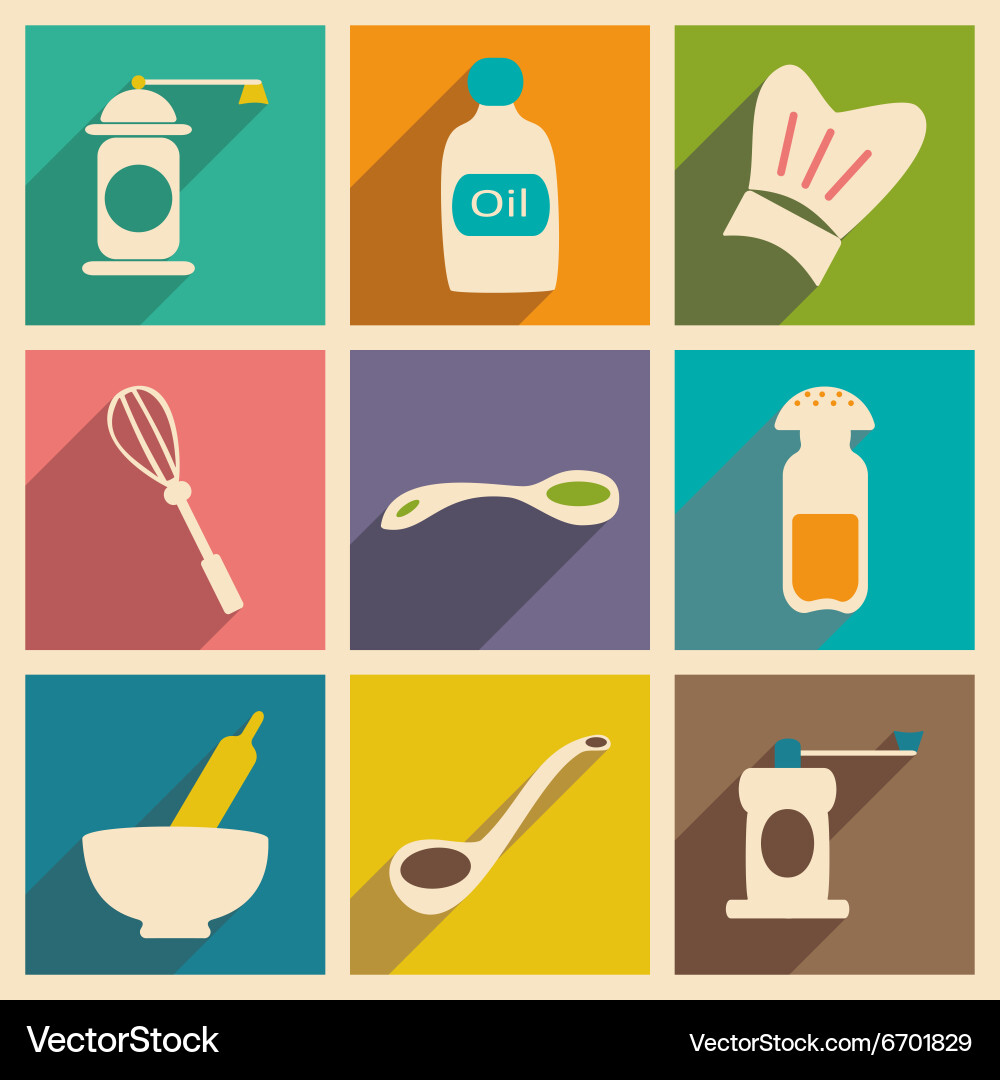 Flat with shadow concept and mobile application Vector Image