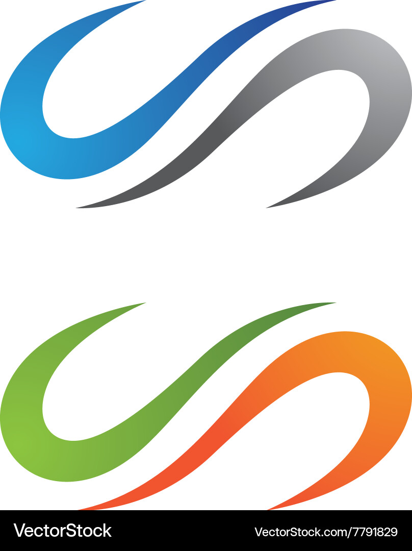 Infinite Loop Logo Template vector image