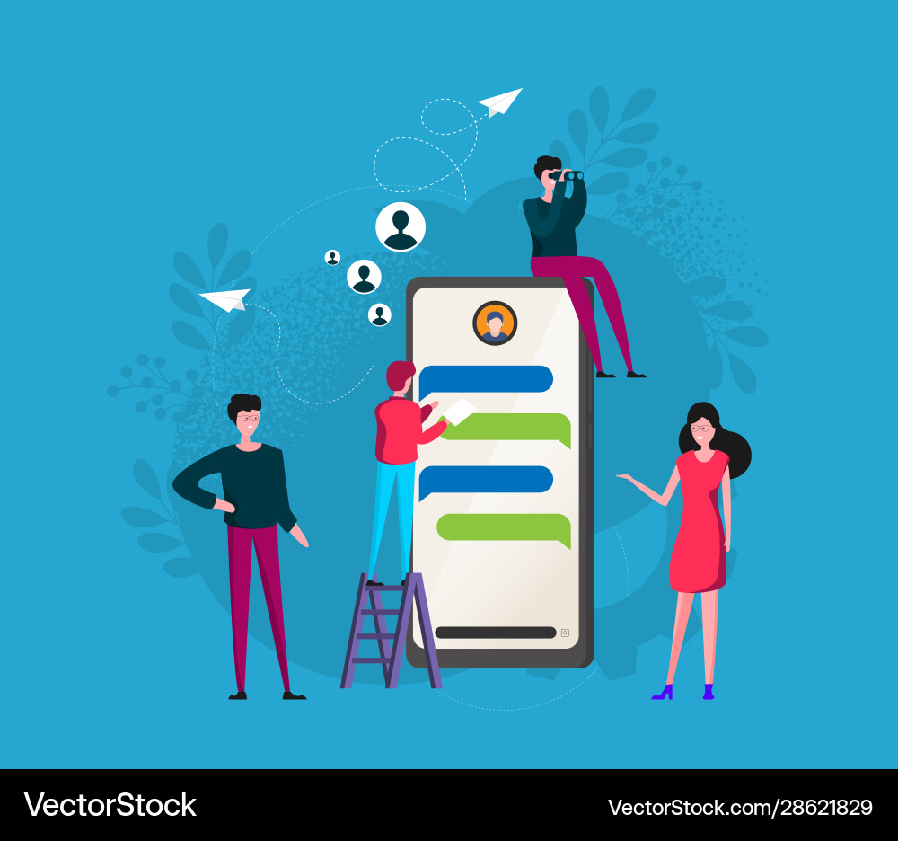 Mobile application development concept Mobile application development concept vector image