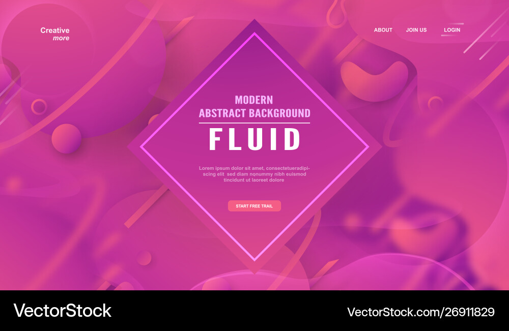 Modern abstract gradient background in liquid Vector Image