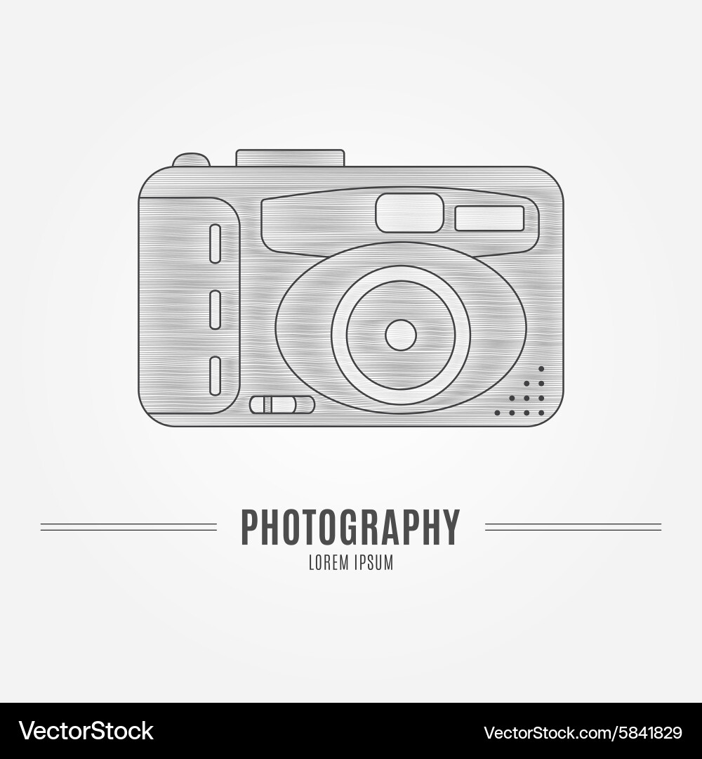 Old camera - branding identity element isolated Vector Image