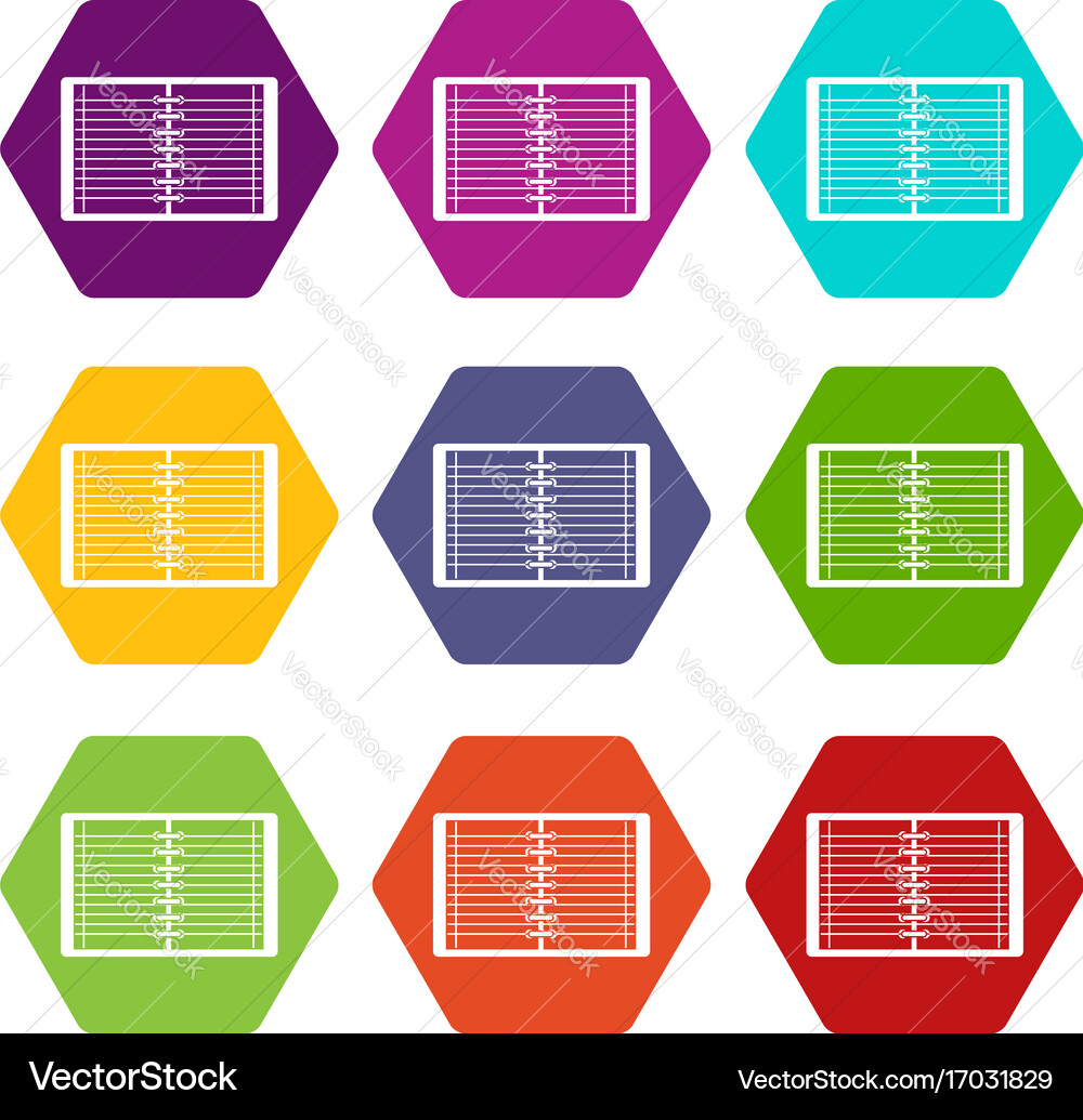 Open spiral lined notebook icon set color Vector Image