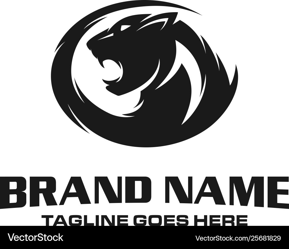 Panther head logo Panther head logo vector image