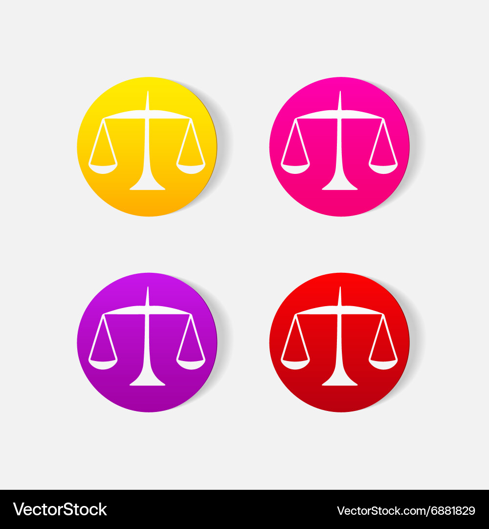 Realistic design element scales vector image
