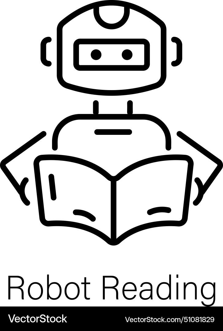 Robot reading Vector Image