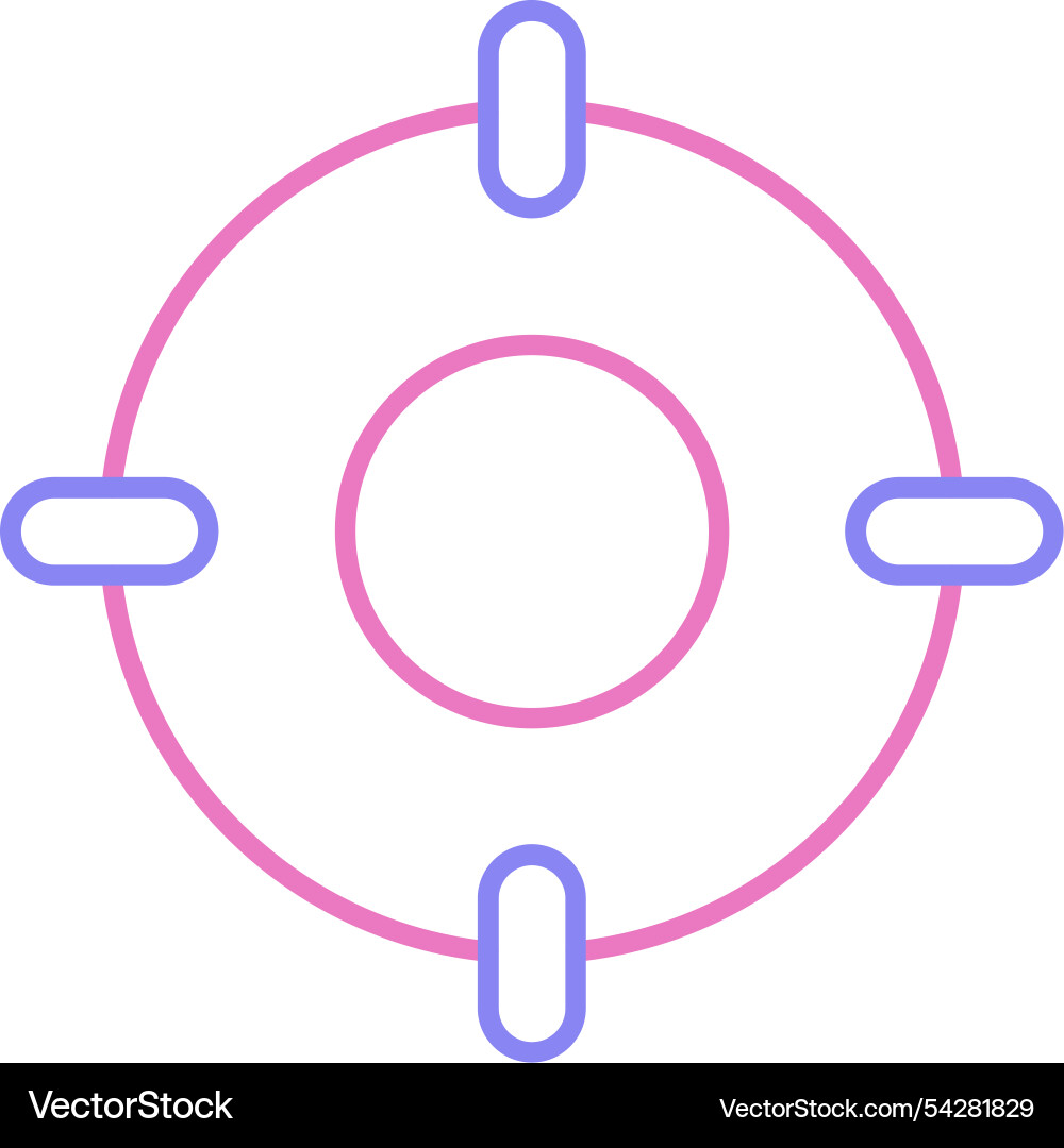 Scope line two colour icon Vector Image