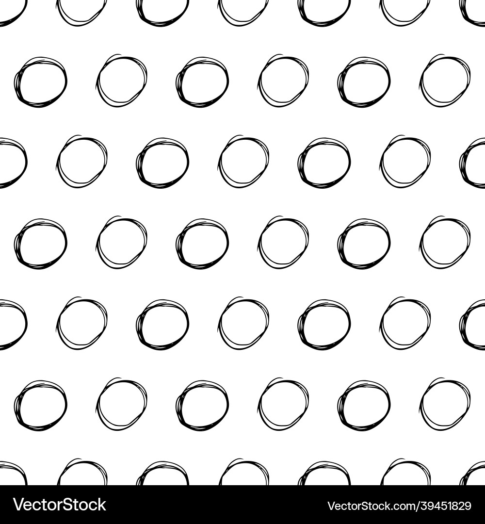 Seamless pattern with sketch circles shape Seamless pattern with sketch circles shape vector image