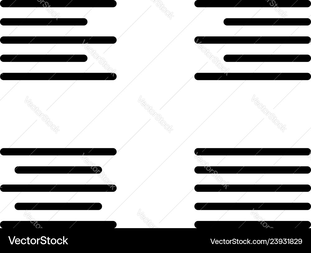 Text align or alignment icon set Vector Image