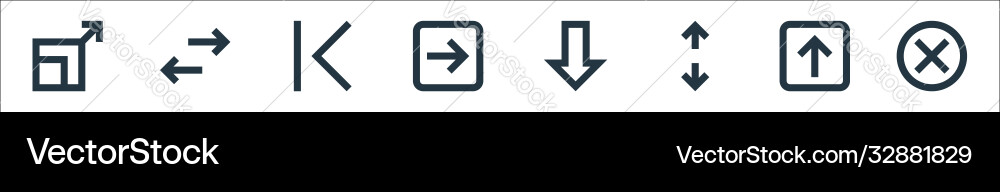 Ui line icons linear set quality vector image