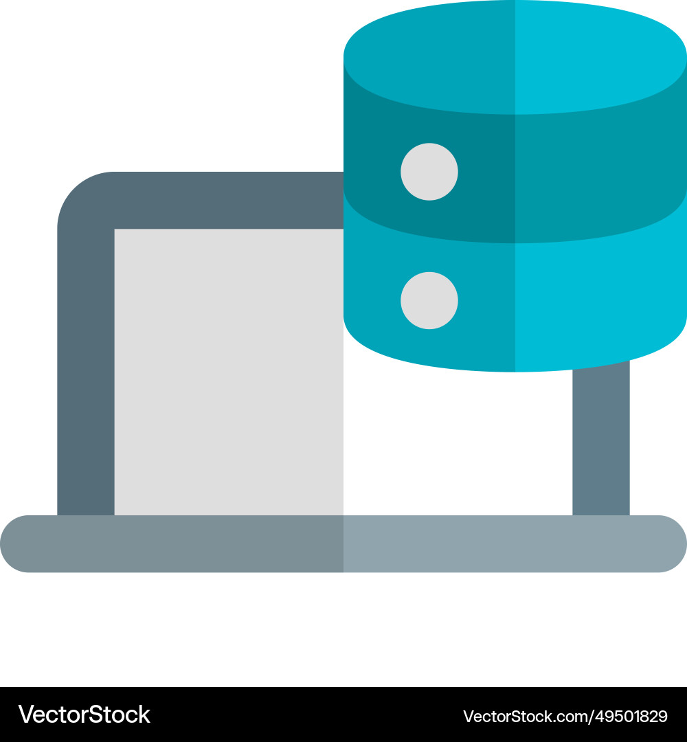 Usage of database for storing information Vector Image