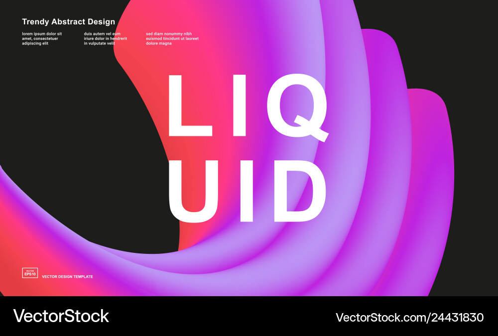 Abstract 3D Flow Shape Template Vector Image