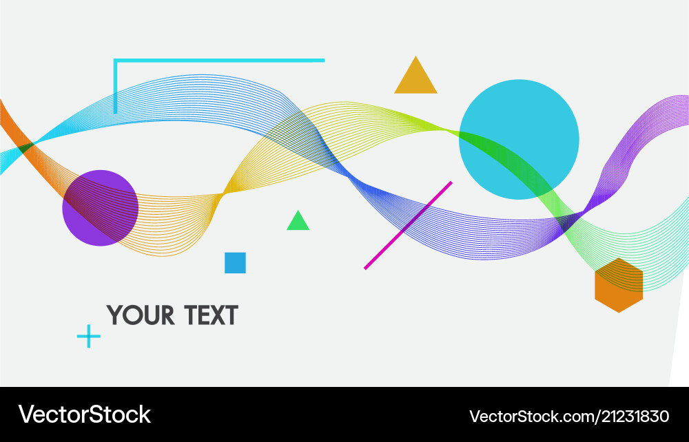 Abstract background with dynamic linear wavesfor vector image