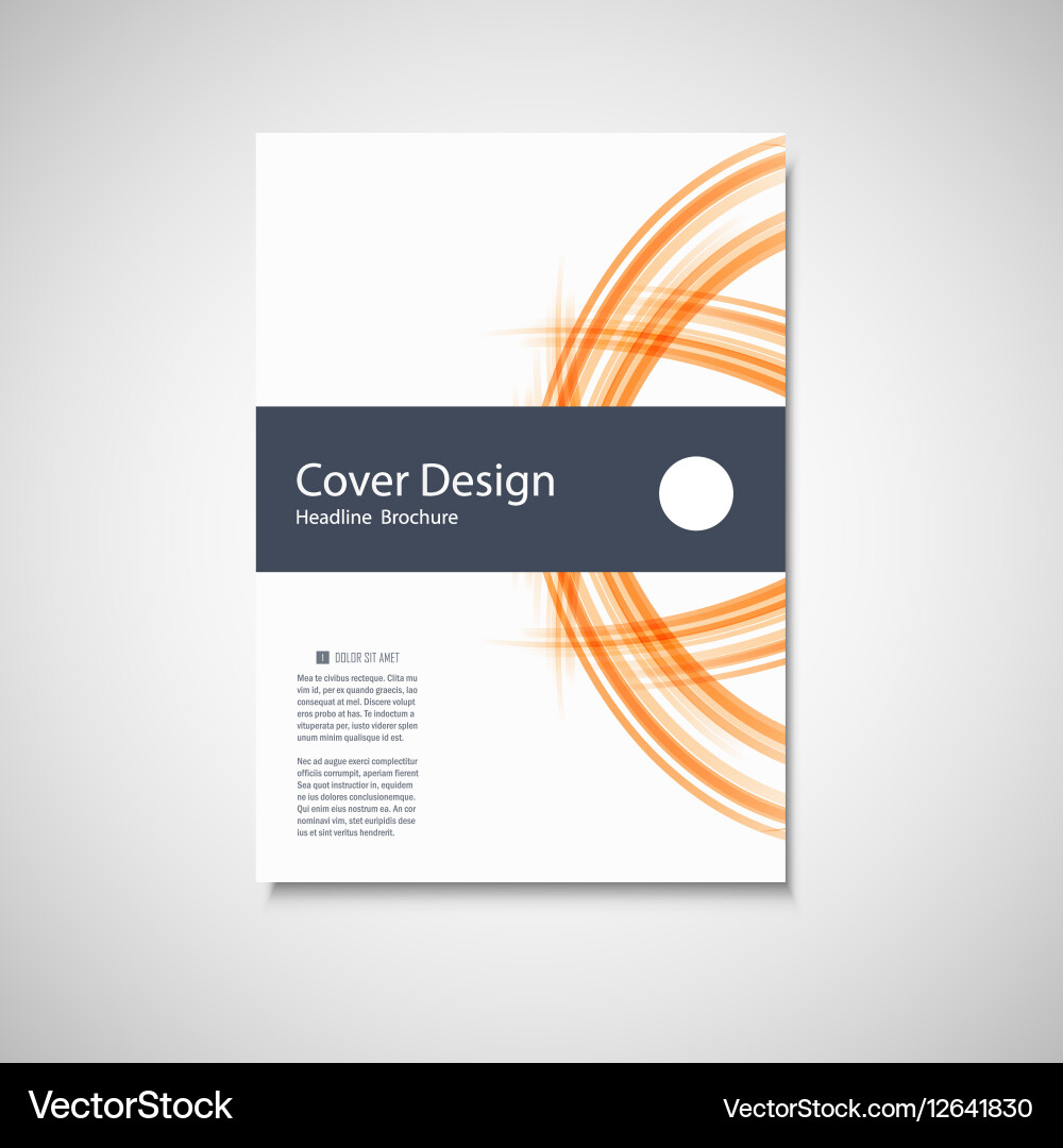 Abstract color line element wave brochure design vector image