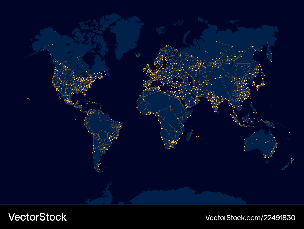 Abstract World Map Royalty Free Vector Image - VectorStock