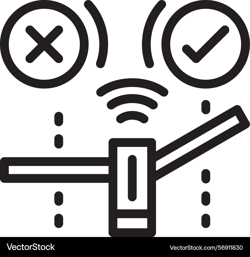 Automatic gate linear style icon design Vector Image