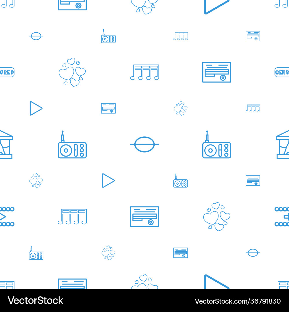 Button icons pattern seamless white background vector image