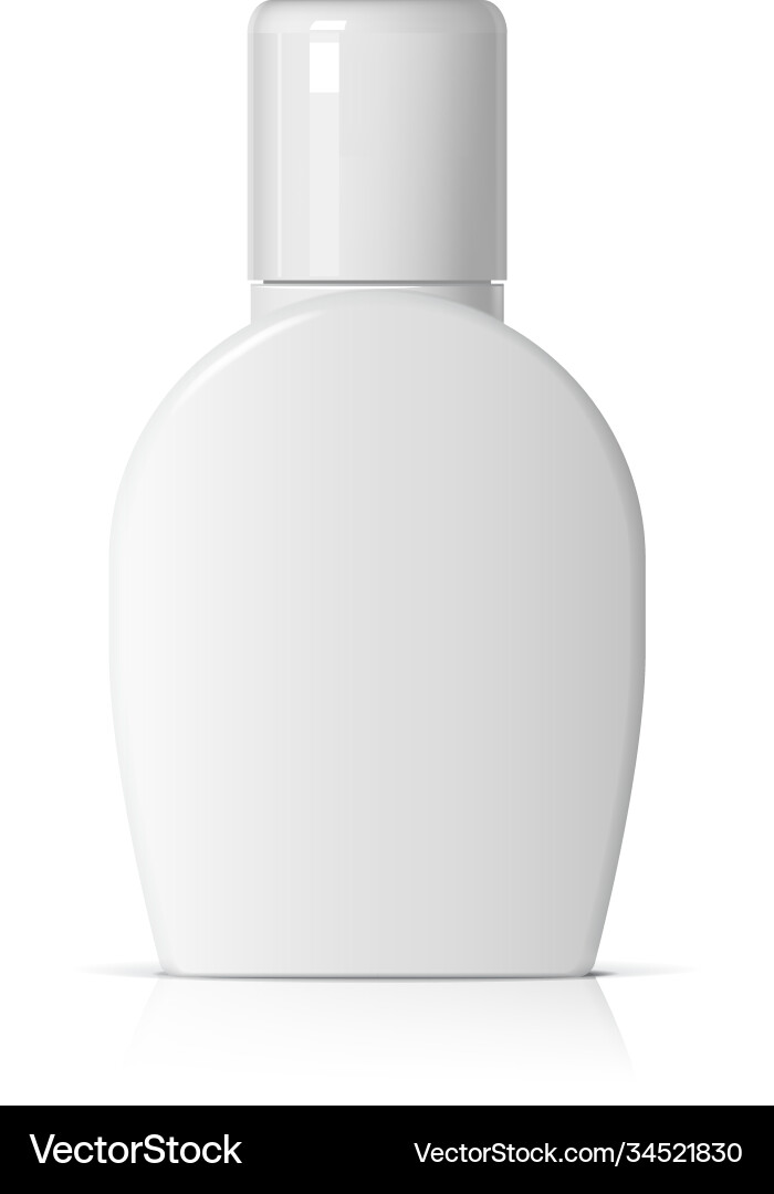 Cool realistische weiße Kunststoffflasche Cool realistische weiße Kunststoffflasche vektorbild