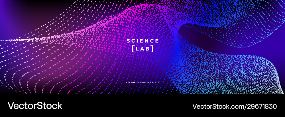 Futuristic background with dynamic particles Vector Image