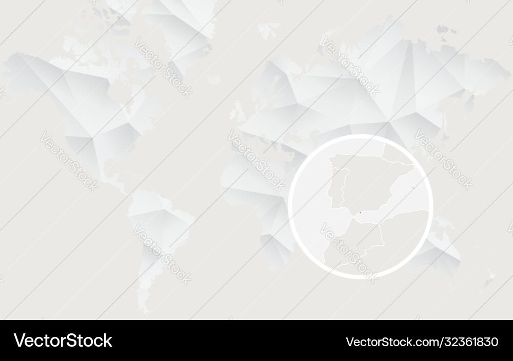 Gibraltar map with flag in contour on white Gibraltar map with flag in contour on white vector image