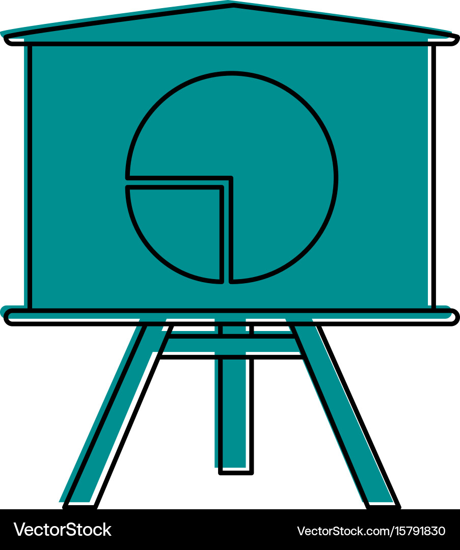 Graph chart on board icon image vector image